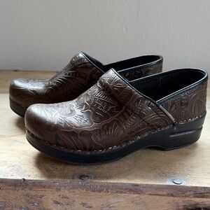 Brown Dansko clogs